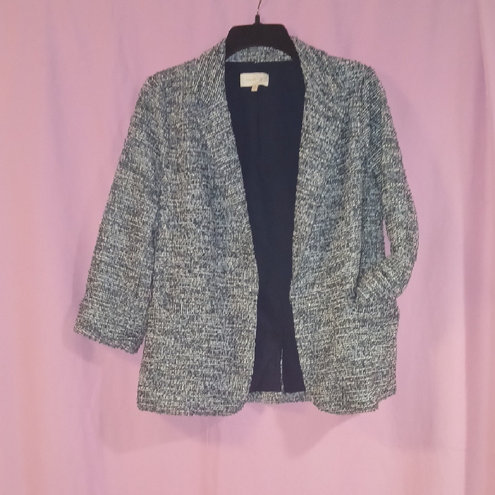 Skies Are Blue Black and White Blazer